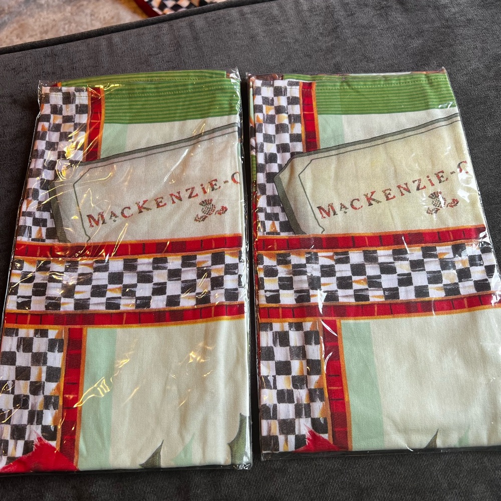 Mackenzie Childs Christmas Cardinal dish towel